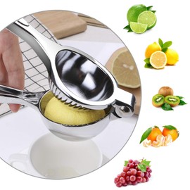 yipin Lemon Squeezer, Citrus Juicer, Hand Juicer, Citrus Hand Press Juicer, Includes Lemon Scraper, Zinc Alloy Manual Juicer, BPA-Free and Dishwasher Safe