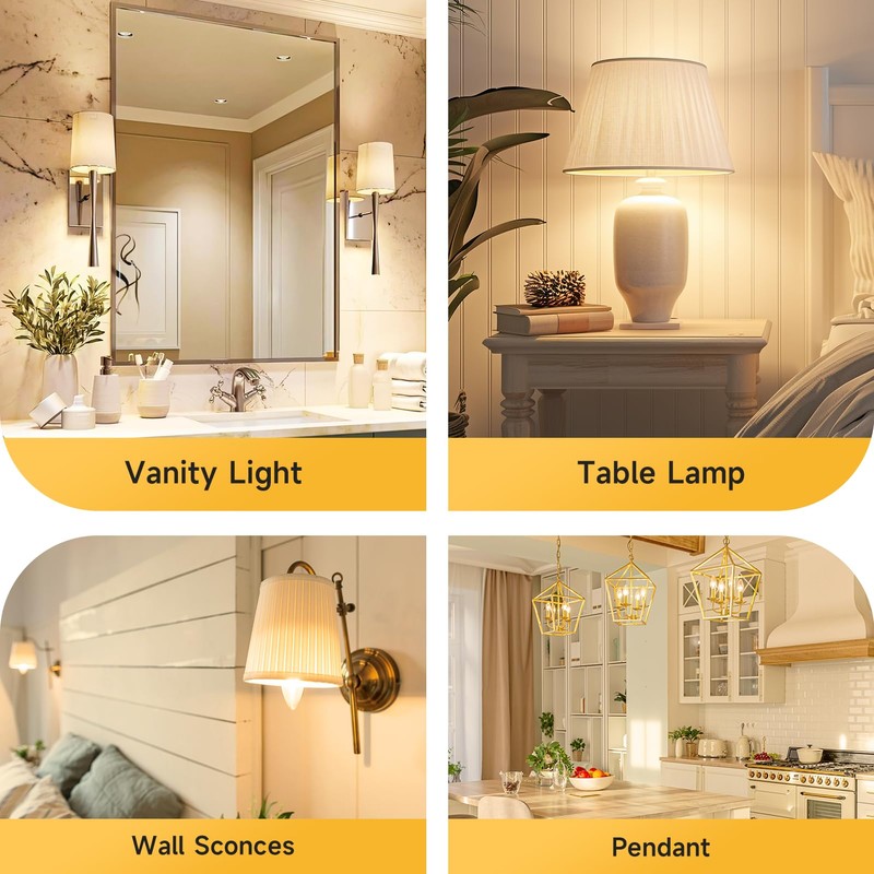 SHINESTAR Dimmable E12 Candelabra LED Light Bulbs, 60W Equivalent, 5.5W
