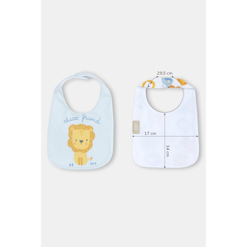 Chicco Unisex Baby Soft Cotton Feeding Bibs (Pack of 5),