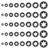 sourcing map 180Pcs Internal Tooth Washers Assortment Kit, 65Mn Tooth