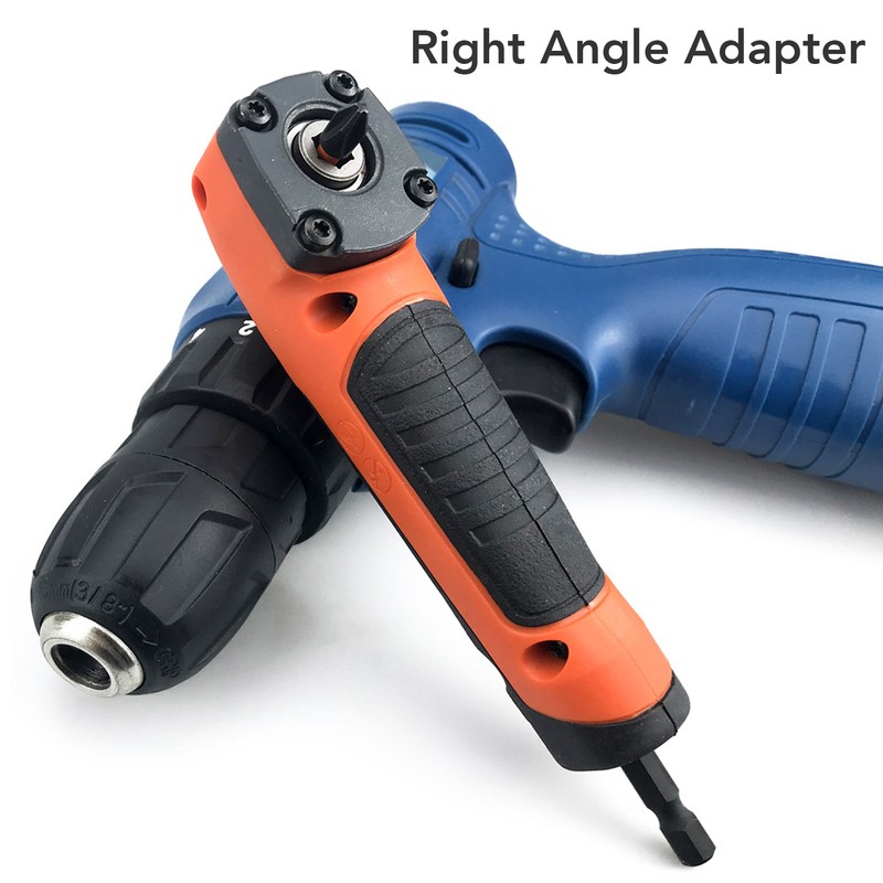 Right Angle Drill Adapter Hex Interface Electric Screwdriver Corner Attachment