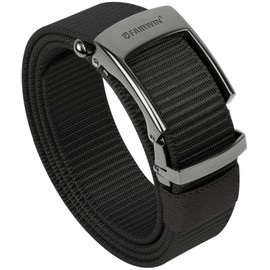 FAIRWIN Golf Ratchet Belt Men's Casual Belts Work Belt Nylon EDC Hiking Belt Men Black for Jeans Shorts Dress Adjustable