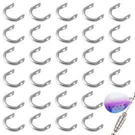 Fishing Clevis Easy Spin Spinner Clevis, 200pcs U-Shaped Brass Links Spinner Blade Clevis Fishing Spoon Spinnerbait Parts Accessory Inline Spinner Making