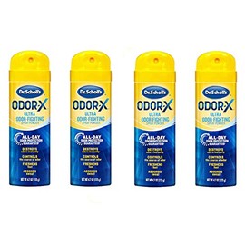 Dr. Scholls Odor-X - Spray en polvo para combatir el olor, 4.5 onzas (paquete de 4)                                                                   