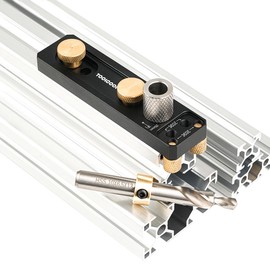 TOOLCOOL Aluminum Profile Drill Guide Access Hole Drill Jig For 2020 2040 3030 3060 European Standard Aluminum Extrusion Profile