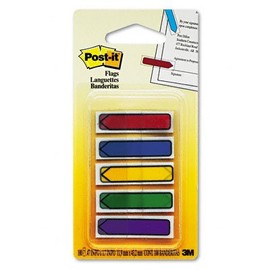 Post-it Standard Arrow Flags, 1/2"x1-3/4", 100/PK, Assorted Standard (684ARR1)