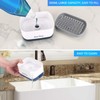 Kitchen Dish Soap Dispenser with Sponge Holder, 2-in-1 Countertop Soap