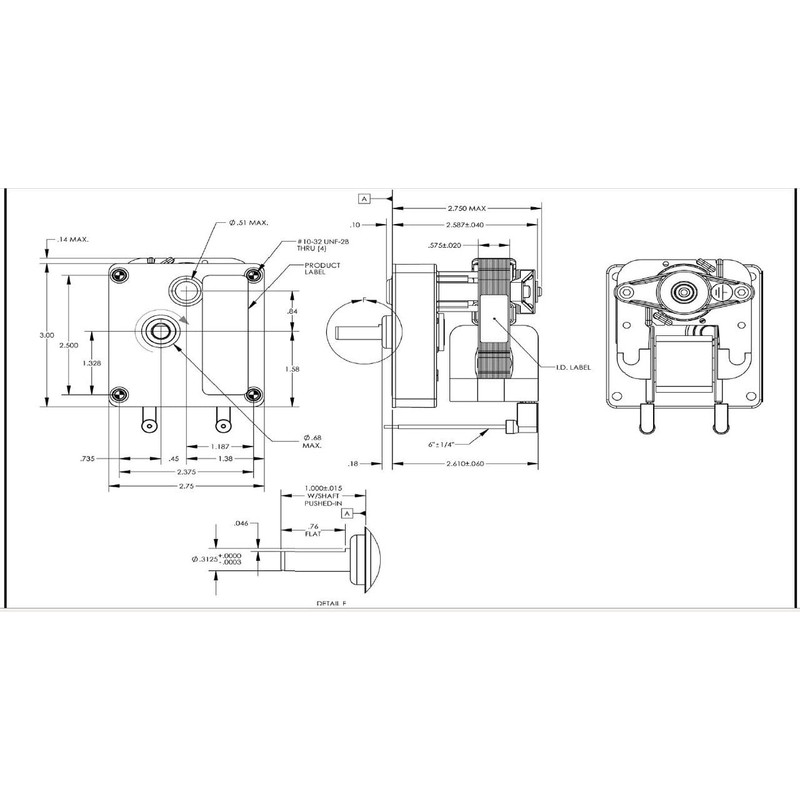 Dayton Model 52JE26 Gear Motor 1.1 RPM 1/300 hp 115V