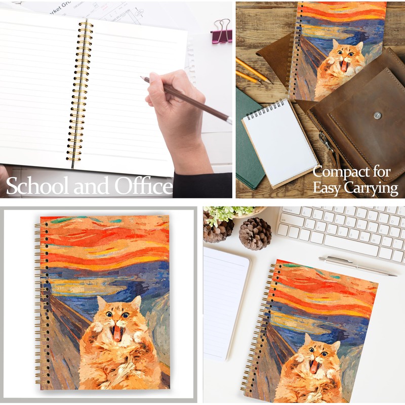 GDJIEGBC Funny Orange Cat Notebook, Cats Lover Mom Dad Gifts,