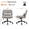 Criss Cross Chair with Wheels, Comfy Armless Cross Legged Office