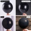 PartyWoo Black Balloons 100 pcs,1849