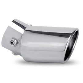 Dsycar - Puntas de escape curvadas universales de 1.7-2.7 pulgadas, acabado chapado en cromo, con pernos, puntas de escape para tubos de escape de 4.4 cm/2.08 cm/2.25"/2.7 pulgadas de diámetro