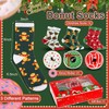 Geyoga 3 Pairs Christmas Donut Socks for Women Funny Cupcake