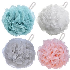 Loofah XL 75 g/pcs esponja de lavado paquete de 4 esponjas de baño para mujeres y hombres