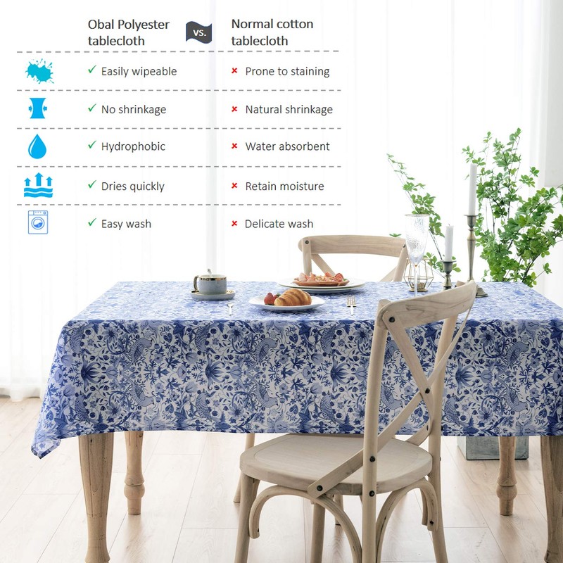 Obal William Morris Tablecloth Original Design Tablecloth Water Resistant Rectangular