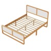 Modern Style Queen Size Solid Wood Platform Bed Frame for