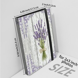 Small Photo Album for 2x3 Photos, Holds 256 Pictures Mini Pocket Photo Book for Fujifilm Instax Mini 12 11 9 40 90 8 7 Evo LiPlay Instant, Lavender Wood