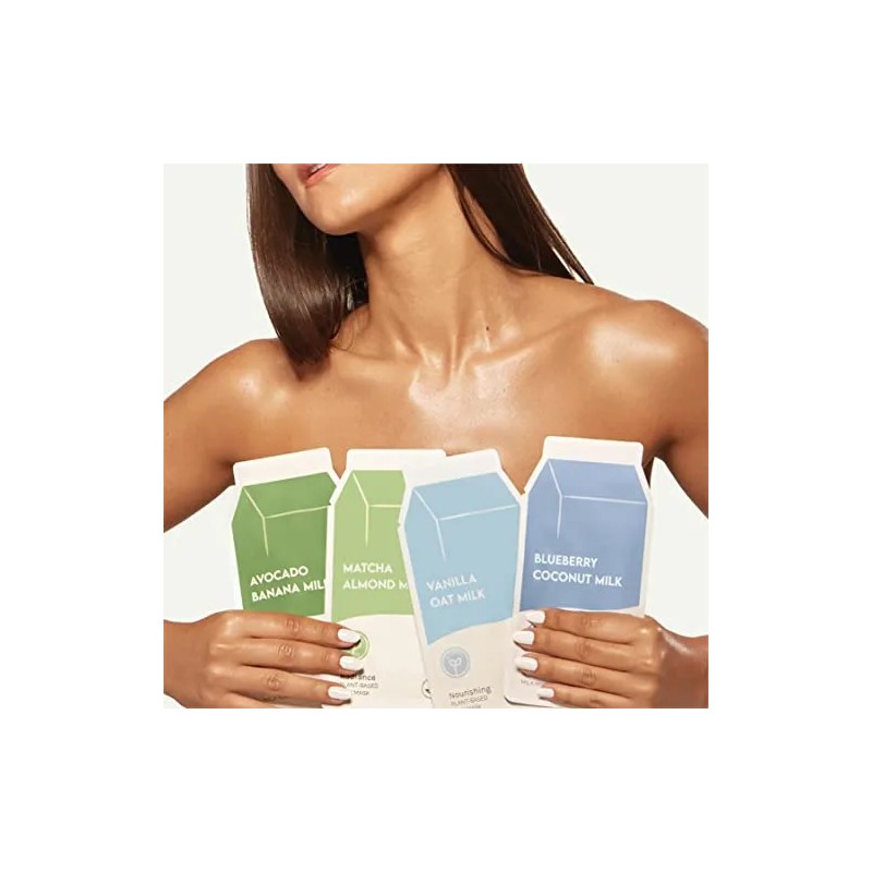 Set De Mascarillas De Leche Vegetal De Esw Beauty