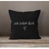 Cushion cover, I love you gift, cushion, cotton, MoonWorks®, 40cm