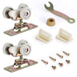 Pocket Door Commercial Grade Hanger Fits Johnson Part #1125 & Upgrades #1500 Hardware Kit, 1" Nylon Ball Bearing, 1-1/4" C.T.C, Min. 1" Thick Doors, 200lbs Capacity. (Replacement)