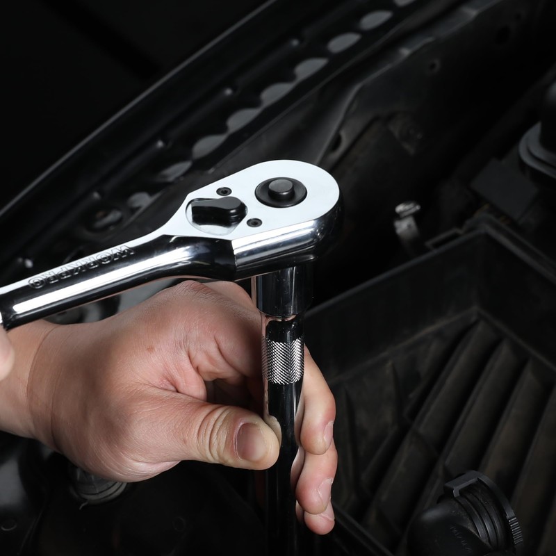 WORKPRO 1/2-Inch Drive Ratchet, Quick-Release Reversible Ratchet Wrench, 72-Tooth 1/2
