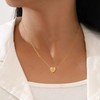 OSNIE Flower Girl G Alphabet Pendant Necklace 14K Gold Plated