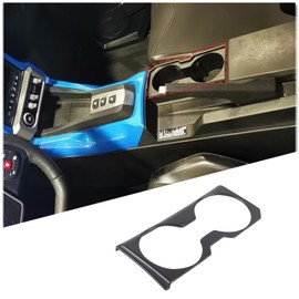 Car Water Cup Holder Panel Cover Trim Accessories Compatible for Polaris Slingshot 2020 2021 2022 2023 ABS Car Decorate Cover Trim Accessories (Matte Black)