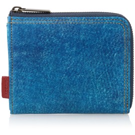 Madijack Soup Denimu No.76180 Denim Bifold Wallet, Denim-Style Leather, Domestic Cowhide Leather, Men's, Women's, Compact, Lightweight, Smaller, Thin, Divider Pockets, Simple, Cowhide Leather,