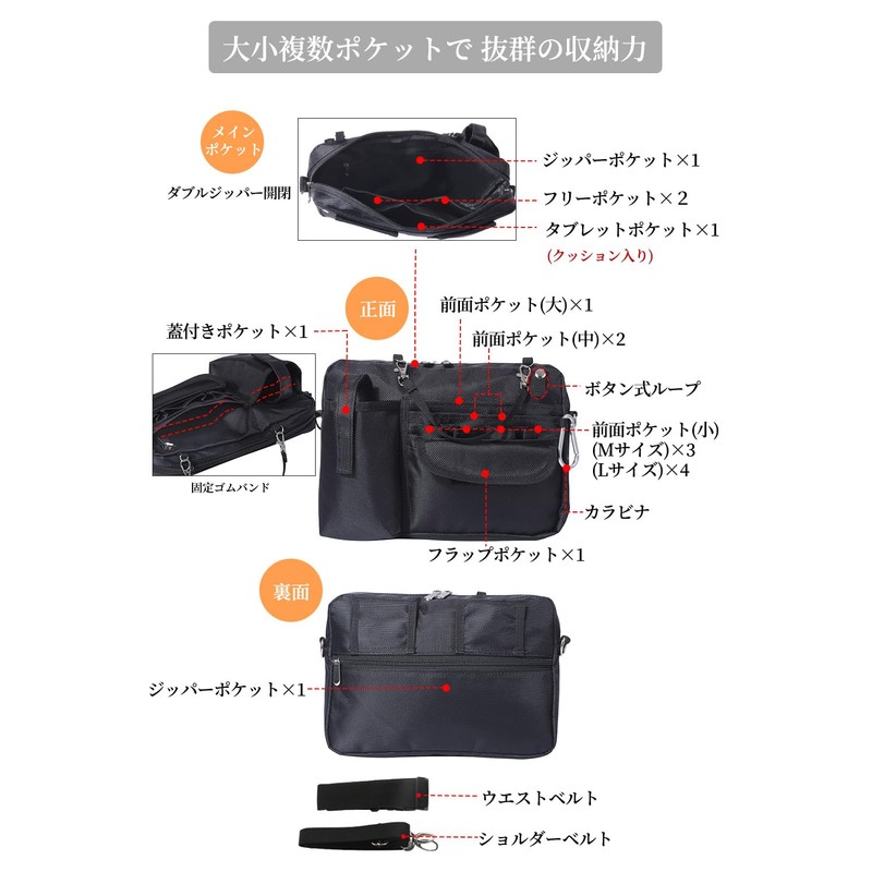 CARRY ALL BEFORE ONE Multifunctional 2-Way Waist Pouch, Nurse Pouch,