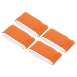 PATIKIL 45cmx5.5cm Ski Strap Fasteners, 4 Pack Adjustable Carrier Strap Ski Wraps Ski Accessories for Skis and Pole, Orange