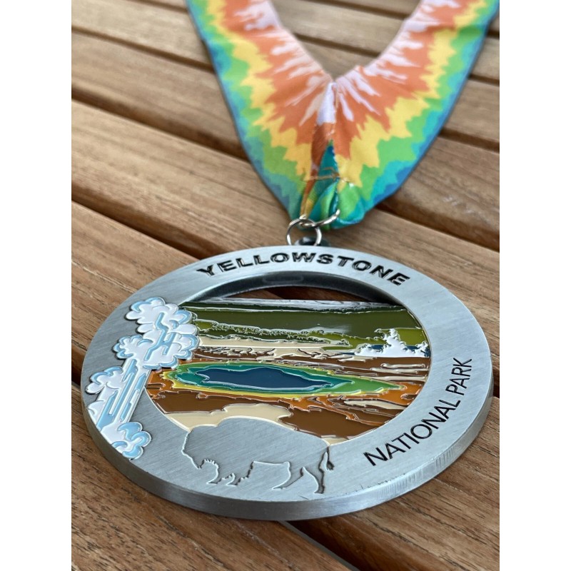 Hiker Medals Yellowstone Medal