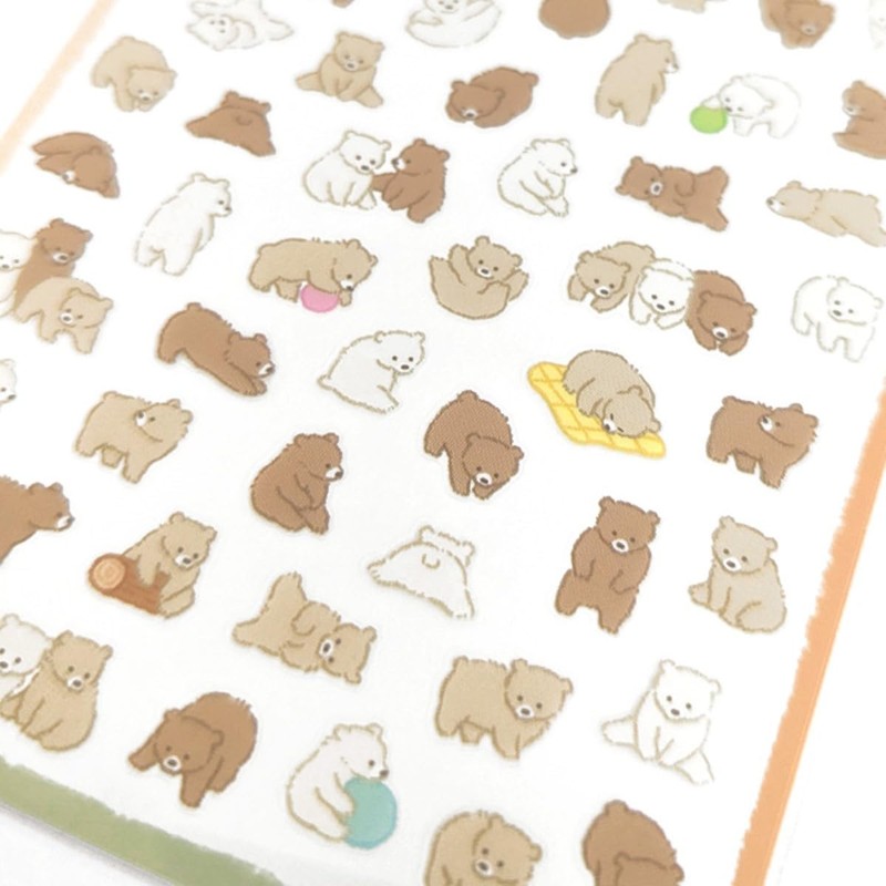 Petit Fuwa Sticker [Bear] Animal Cute 81876