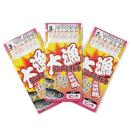 TAKAMIYA TF15 Large Fishing Simple Sabiki Set of 3 Needle No. 3 - Harris 0.8 Pink