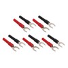 U Fork Spade Connector, Y Spade Plug 4mm Jack Red