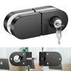 Ranbo Frameless Double-Sided Glass Door Lock,Clamp-On No-Drill,304 Stainless Steel,for 3/8"–1/2"(10-12mm)