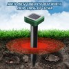 USKICH Solar Mole Repellent Stakes Ultrasonic Groundhog Repellent Outdoor Solar
