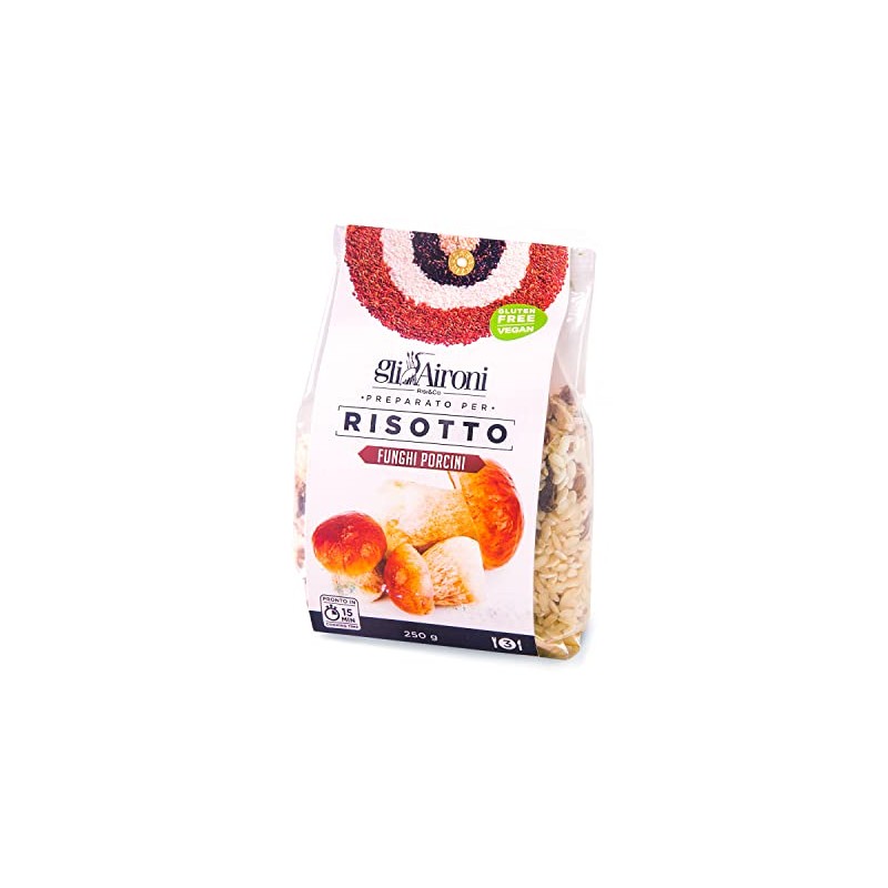 Gli Aironi. Risotto Mix. Porcini Mushrooms. 250g (8.82oz)