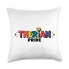 Therian Pride Rainbow Throw Pillow