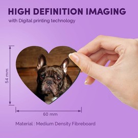 1 x Heart MDF Magnets - French Bulldog Puppy Dog 2689