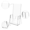 2pcs Acrylic Brochure Display Stands Transparent Pamphlet Holder for Magazines