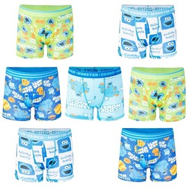 Sesame Street Boys' Underwear with Favorites Like Elmo, Big Bird in Sizes 18m, 2/3t, 4t, 7-Pack Athletic BxrBr-Cookie Monster