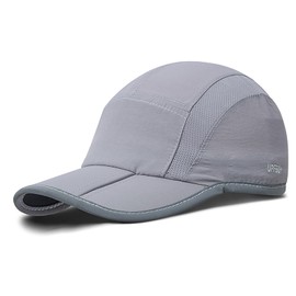 TAGVO Quick Dry Unisex Baseball Cap, Sun Protection Folding Lightweight Sport Running Caps Hat, Breathable Mesh Adjustable Summer Sun Hat, Outdoor Strapback Cap for Hiking Walking Climbing Fishing