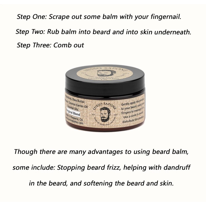 Lusso Sapone Beard Care Kit. Includes: 4 oz Beard Oil,