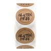 Gluten Free Kraft Stickers / 500 Brown Kraft Circle Labels