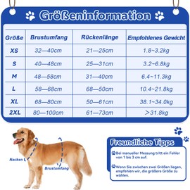 Dog Bodysuit After Op, Breathable Wound Protection Suits for Dogs, Dog Castration Male Body for Dogs After Surgery, Recovery Suit Dogs with Velcro Closure, Dog Onesie for Dogs Cones Alternatives