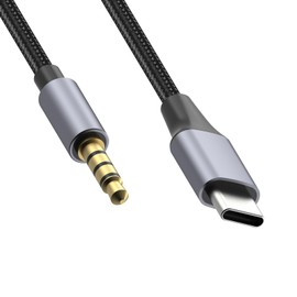 MOTONG USB Type C to 3.5mm AUX Jack Cable, USB Type C Male to 3.5mm TRRS Audio Male Headphone Car Stereo Cord Cable Adapter for Phone Tablet