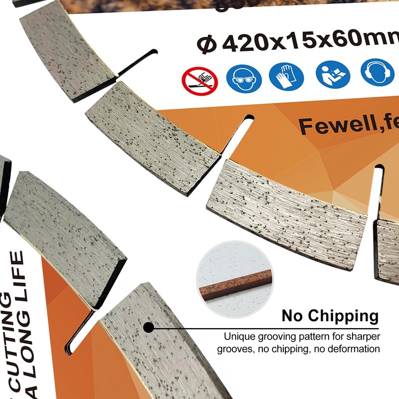 FEWELL 16 1/2 inch Bridge Saw Blade for Cutting Granite,