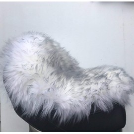 Alaska Leather Medium Sheepskin Buttpad® - Motorcycle Seat Pad (Long Hair Twilight)