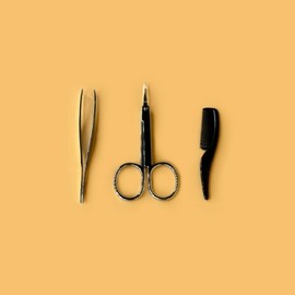 Eyebrow comb, tweezers, eyebrow scissors, eyebrow grooming 3-piece set, eyebrow trimming (W9AD35B) / 눈썹빗 족집게 눈썹가위 눈썹정리3종세트 눈썹다듬기 (W9AD35B)