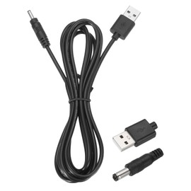 MECCANIXITY USB to DC Power Cable 3A 5V DC Power Cord 3.5mm x 1.35mm Jack Charging Plug Connector Cable Adapter for Fan Camera Phone Tablet Devices (6.6ft/2m, Black)